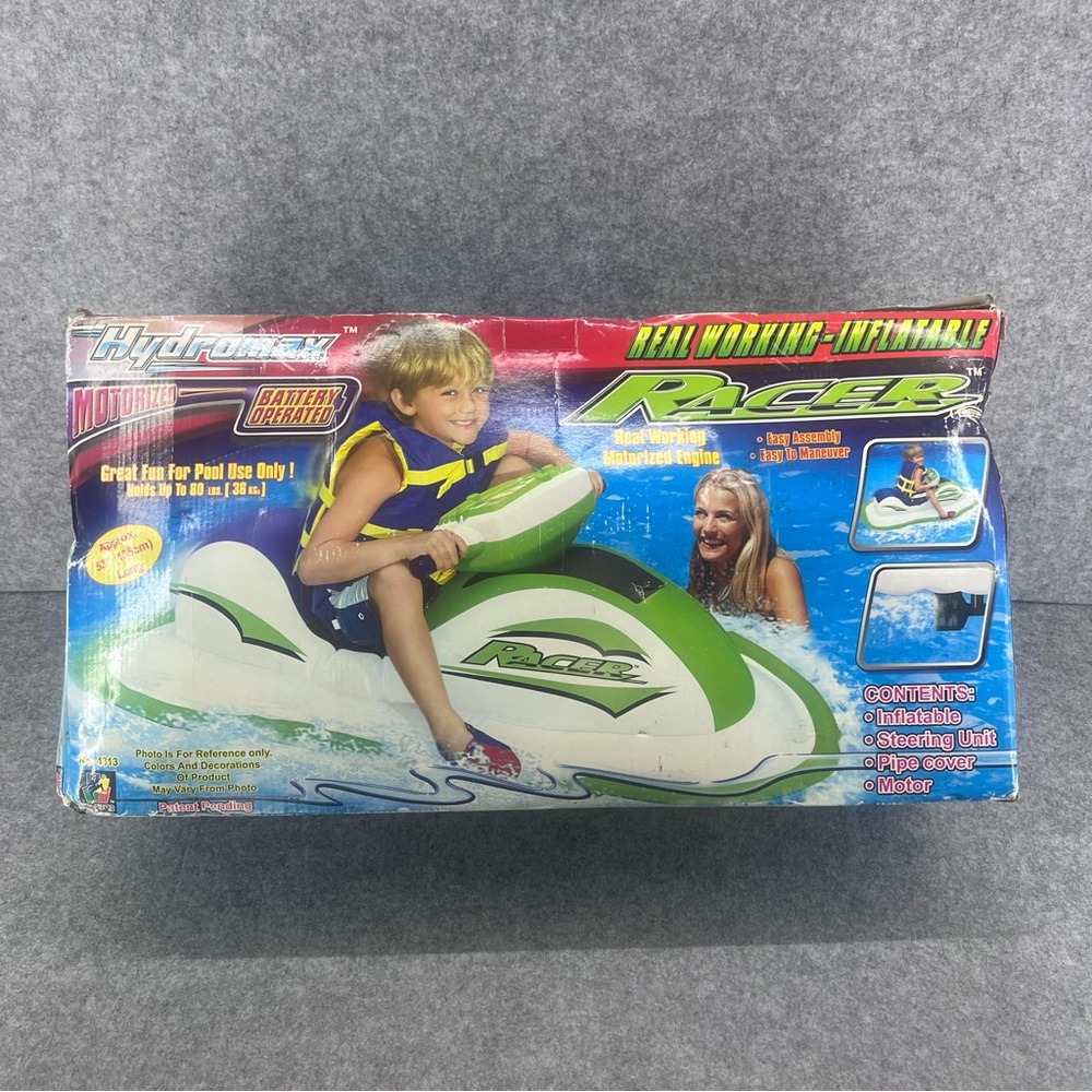 Hydromax motorized inflatable pool float vintage new in